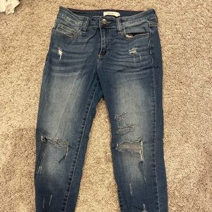 Jeggings Dark Wash with Rips
